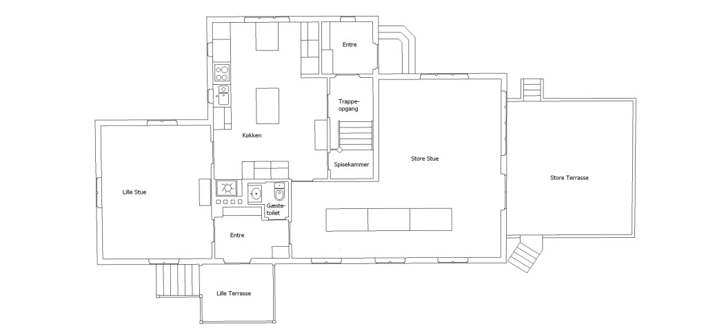Plantegning af Husets stueetage
