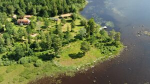 Dronebillede over Smålunda